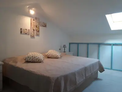 Letto o letti in una camera di Casa Pillina