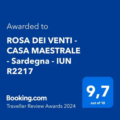 Certificato, attestato, insegna o altro documento esposto da ROSA DEI VENTI - CASA MAESTRALE - Sardegna - IUN R2217