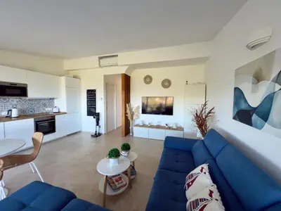 Area soggiorno di La Finestra sul Mare Seaview Apartments