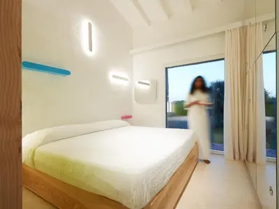 Letto o letti in una camera di Holiday Home House Boat Large by Interhome