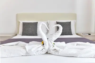 Letto o letti in una camera di Casa Basilia