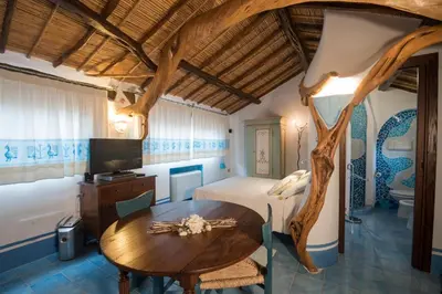 Letto o letti in una camera di Hotel Anticos Palathos