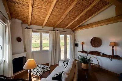 Area soggiorno di Auberge Santu Martine: cottage with pool (Sughera)