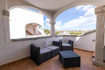 Area soggiorno di Vista Mare Apartment 6